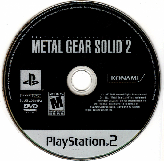 Metal Gear Solid 2 Essentials Collection for PlayStation 2 stealth action game featuring tactical espionage missions cinematic storytelling solid snake gameplay part of the Essentials Collection disc