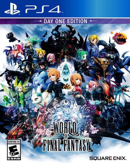 World of Final Fantasy [Day One Edition] cover art for PlayStation 4 video game. 