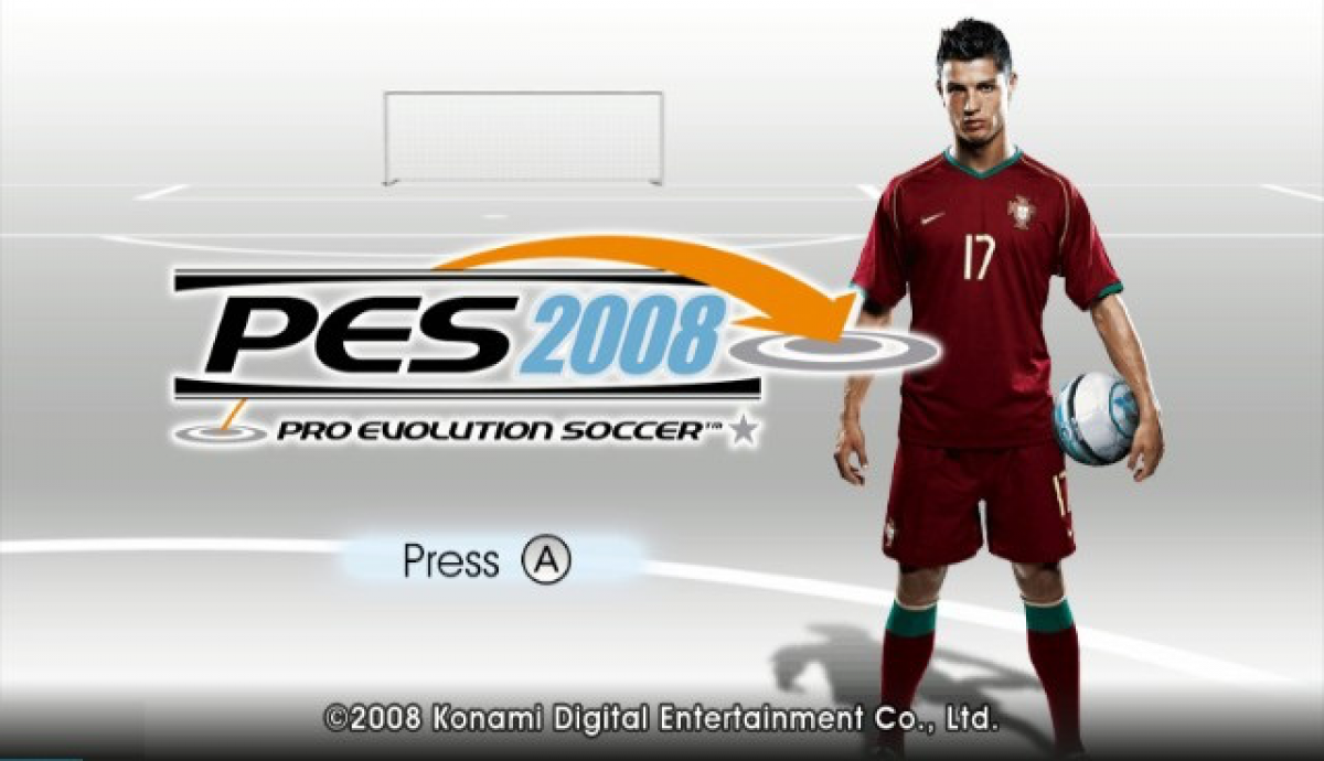 Pro Evolution Soccer 2008 – Nintendo Wii (Wii) soccer football sports simulation video game title screen