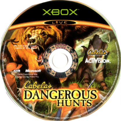 Cabela's Dangerous Hunts disc art for Xbox (XBOX) video game