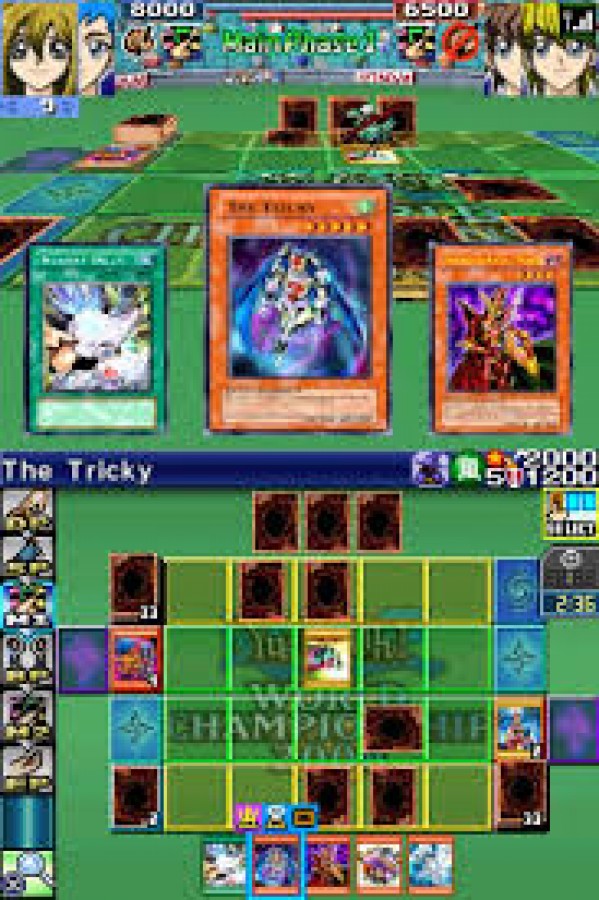 Yu-Gi-Oh! World Championship 2008 Nintendo DS video game featuring official 2008 TCG rule set strategic deck building over 2000 cards Wi-Fi online duels story mode campaign and competitive trading card battles gameplay