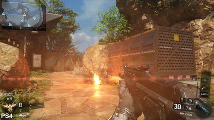 Call of Duty: Black Ops III [Gold Edition] for PlayStation 4 (PS4) at Gamers INC, featuring the complete futuristic warfare experience with the full base game, the "Awakening" DLC pack including four multiplayer maps and the Der Eisendrache Zombies chapter, and the fan-favorite Nuk3town bonus map gameplay screenshot