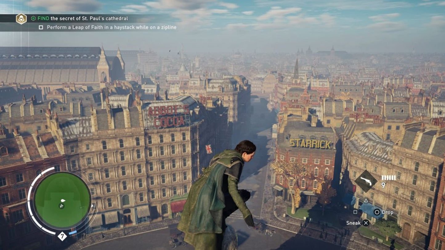 Assassin's Creed Syndicate Limited Edition PlayStation 4 game featuring open-world stealth action and collectible bonus content screenshot