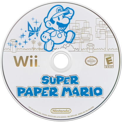 Super Paper Mario – Nintendo Wii (Wii) action-adventure platformer role-playing video game disc