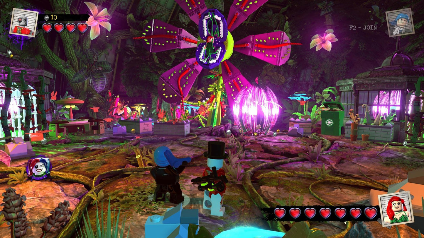 LEGO DC Super-Villains gameplay for the Nintendo Switch featuring LEGO style action adventure gameplay with an open world DC universe character customization and story driven missions as players control iconic villains across Gotham and beyond gameplay