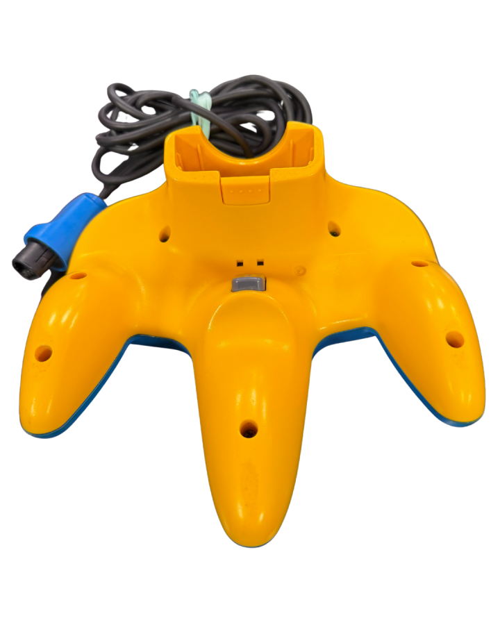 Back view of Nintendo 64 Pikachu Edition Controller JP gaming accessory