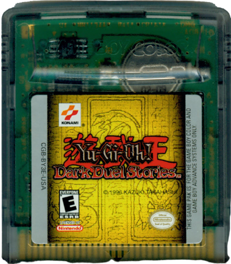 Yu-Gi-Oh Dark Duel Stories Game Boy Color GBC cartridge for retro video game enthusiasts featuring trading card battle gameplay strategic deck building turn based dueling mechanics anime inspired monster summoning fantasy combat systems and collectible gaming appeal