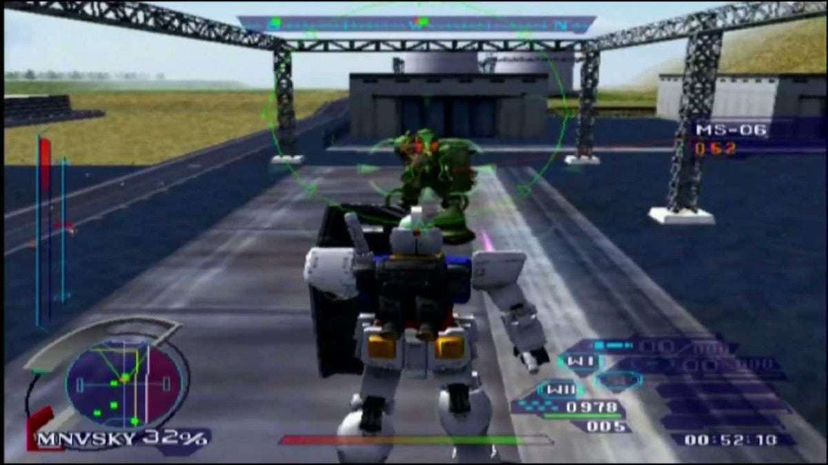 Retro Mobile Suit Gundam Journey to Jaburo PS2 inspired design featuring classic anime mech combat aesthetic vintage PlayStation 2 Earth Federation military campaign mobile suit battles ground warfare sci fi action cinematic Gundam storytelling nostalgic gameplay presentation- gameplay