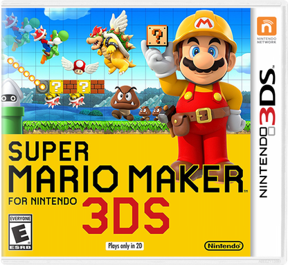 Super Mario Maker cover art for Nintendo 3DS (3DS) platformer level creation video game