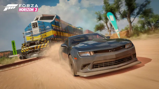 Forza Horizon 3 game for the Xbox One featuring open world racing gameplay set in Australia with a large selection of cars dynamic weather events customizable festivals and online multiplayer exploration and competition gameplay