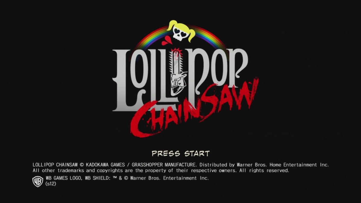 Lollipop Chainsaw – Xbox 360 (X360) title screen for this xbox 360 game.