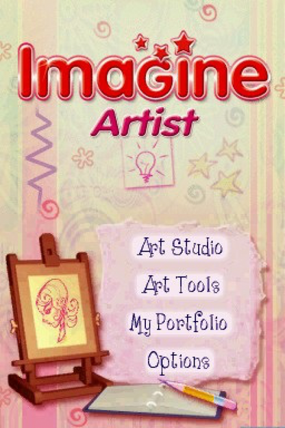 Imagine Artist title screen for Nintendo DS (DS) video game