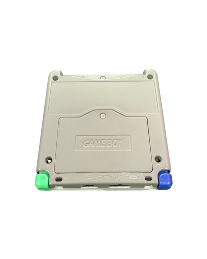 Game Boy Advance SP Super Famicom shell handheld gaming system featuring a custom Super Famicom inspired shell design with a frontlit clamshell screen rechargeable battery and compatibility with Game Boy Advance and Game Boy Color games