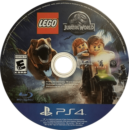 LEGO Jurassic World disc art for Playstation 4 (PS4) video game