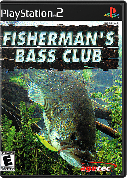 Fisherman's Bass Club cover art for PlayStation 2 (PS2) freshwater bass fishing sports simulation video game