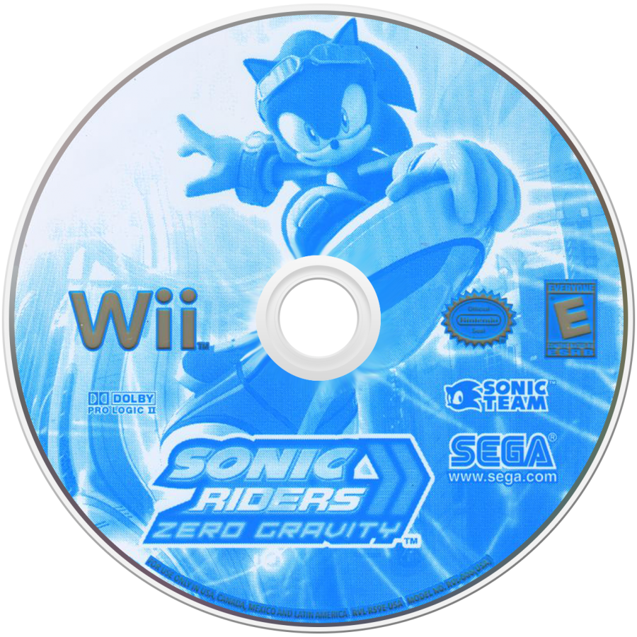 Sonic Riders: Zero Gravity – Nintendo Wii (Wii) futuristic hoverboard racing action video game disc
