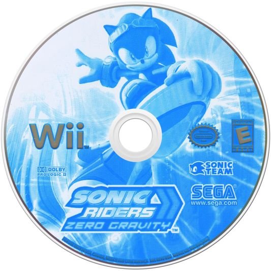 Sonic Riders: Zero Gravity – Nintendo Wii (Wii) futuristic hoverboard racing action video game disc