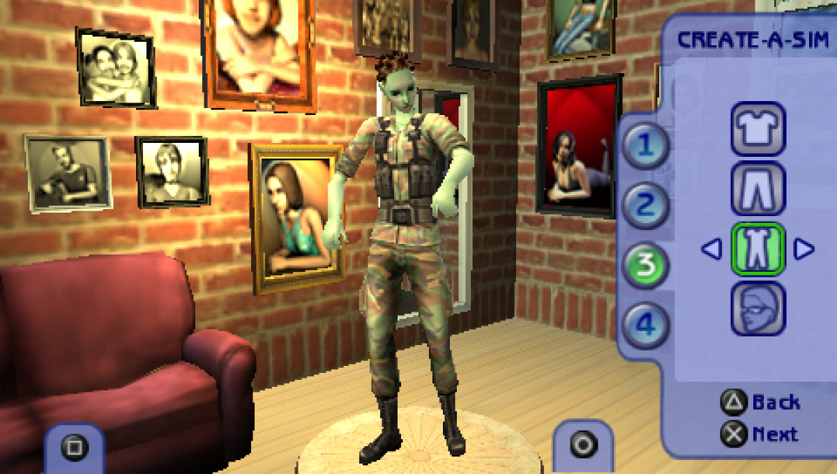 The Sims 2 PSP game gameplay for PlayStation Portable (PSP) life simulation game