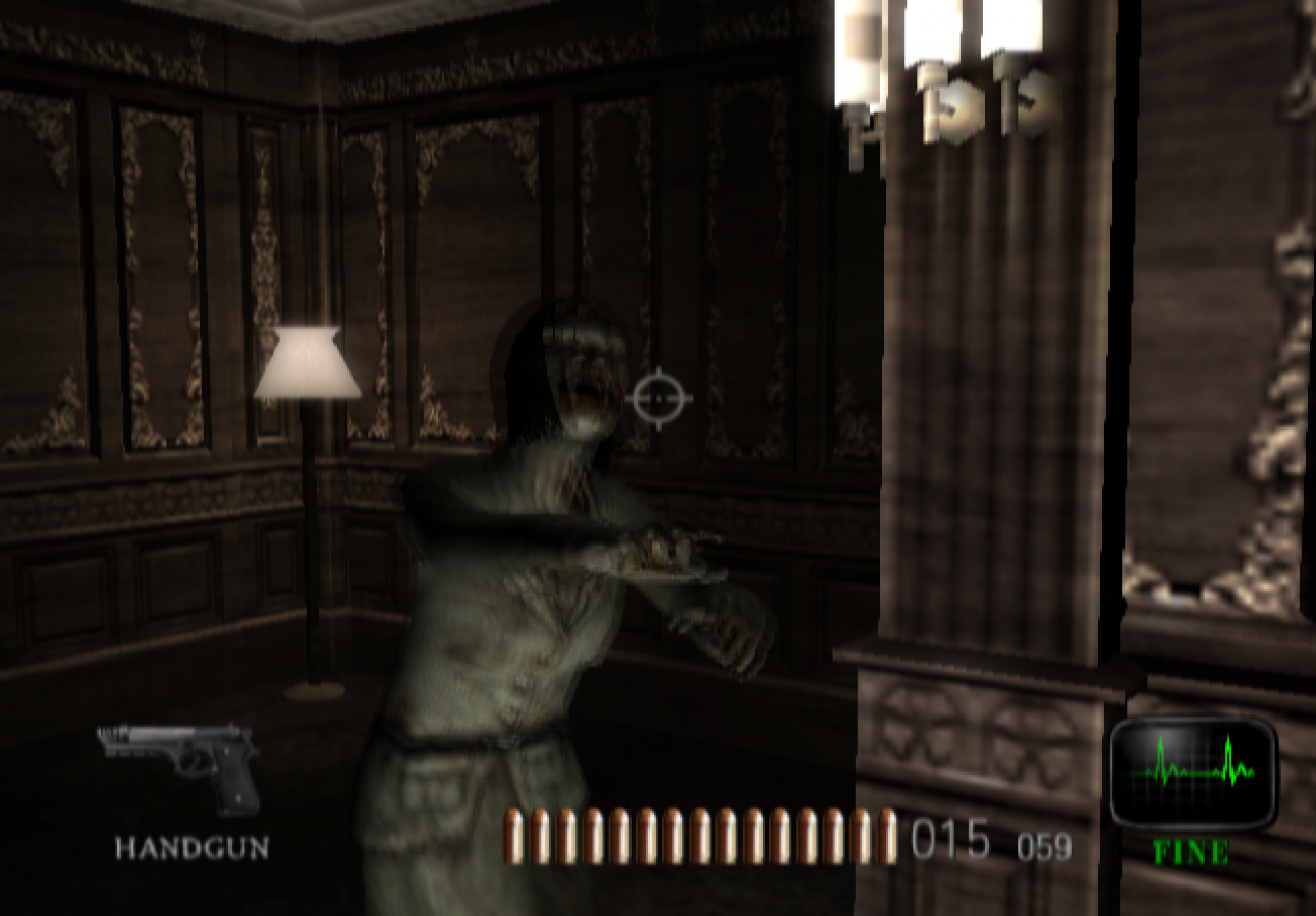 Resident Evil Dead Aim PS2 PlayStation 2 survival horror light gun shooter third person action zombie horror Umbrella Corporation biohazard gameplay retro video game gameplay