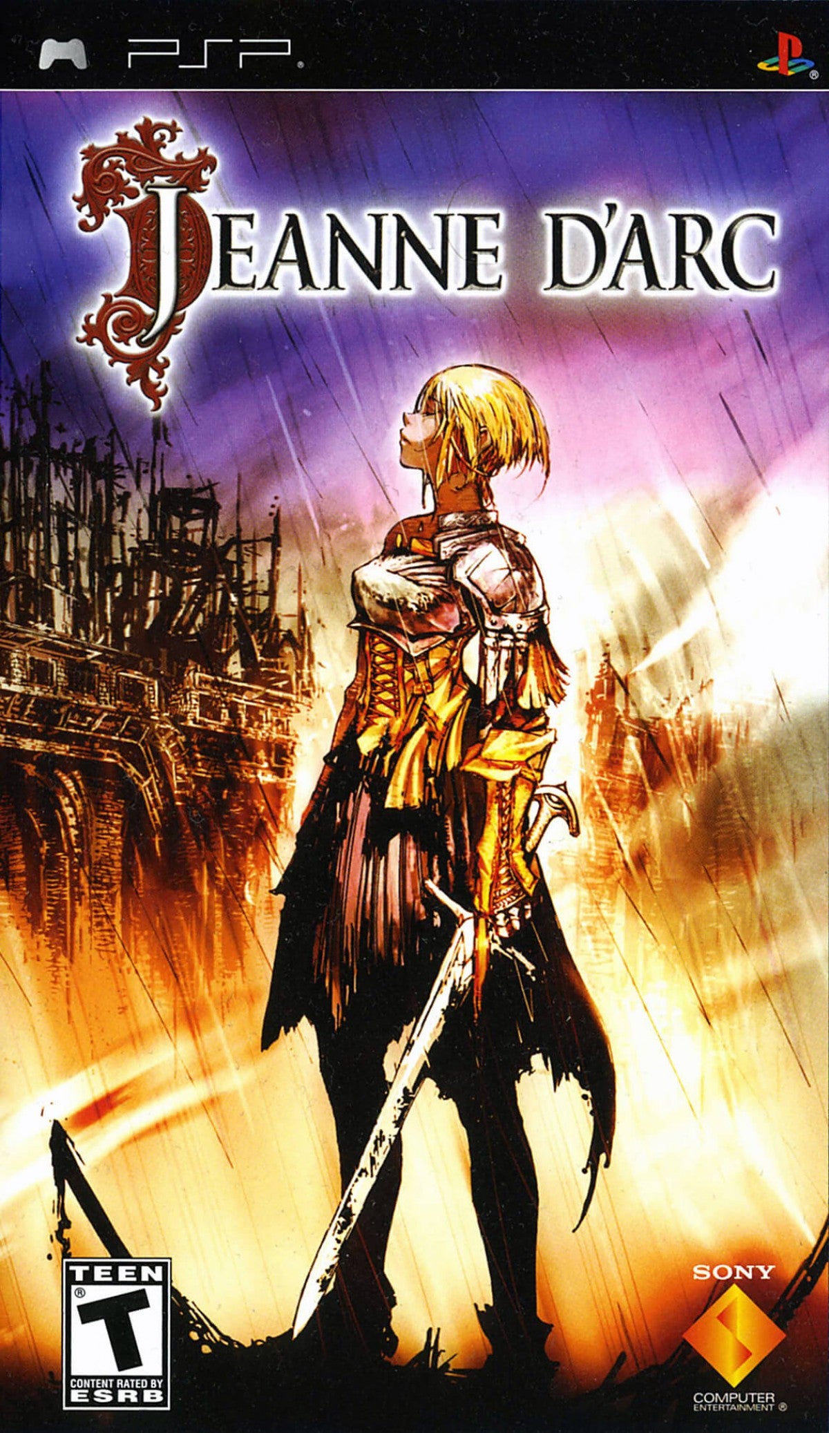 Jeanne d'Arc cover art for PlayStation Portable (PSP) strategy role-playing game