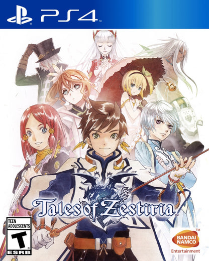 Tales of Zestiria retro PlayStation 4 video game Tales of Zestiria fantasy JRPG action combat anime adventure storytelling console title PlayStation 4 release cover art