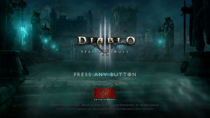 Diablo III [Ultimate Evil Edition] title screen for PlayStation 3 (PS3) video game