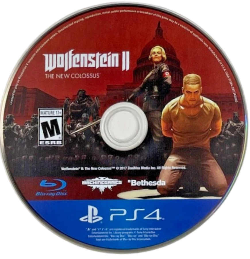 Wolfenstein II: The New Colossus [Collector's Edition] – PlayStation 4 (PS4) video game cover image, first-person shooter.