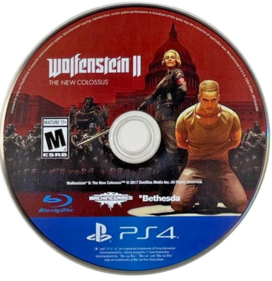 Wolfenstein II: The New Colossus [Collector's Edition] – PlayStation 4 (PS4) video game cover image, first-person shooter.