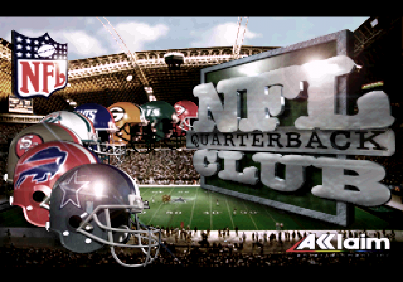 NFL Quarterback Club Sega 32X video game, football sports simulation, classic NFL gameplay, retro Sega console title game title screen