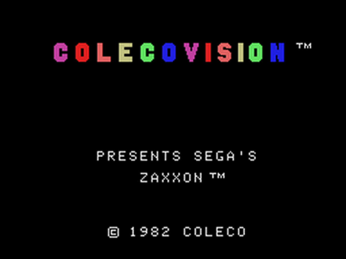 Zaxxon title screen for ColecoVision (CV) video game