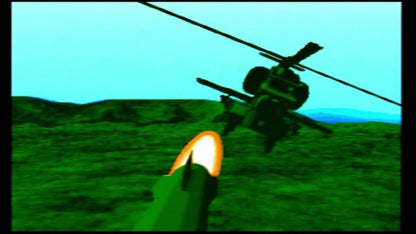 AH-3 Thunderstrike Sega CD helicopter combat flight shooter arcade style aerial missions military action top down shooting bombing runs fast paced gameplay CD audio soundtrack retro gaming Sega CD software video game title gameplay
