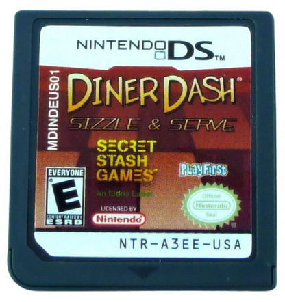 Diner Dash for Nintendo DS time management simulation video game featuring fast paced restaurant gameplay customer service challenges stylus controls and casual handheld gaming experience cartridge