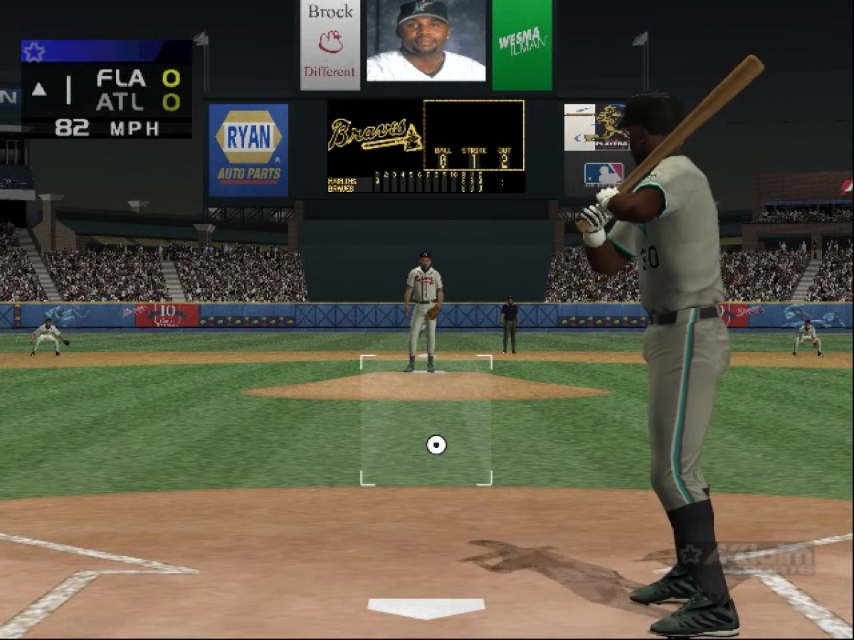 All-Star Baseball 2003 gameplay for GameCube game featuring realistic baseball simulation gameplay and official MLB teams 