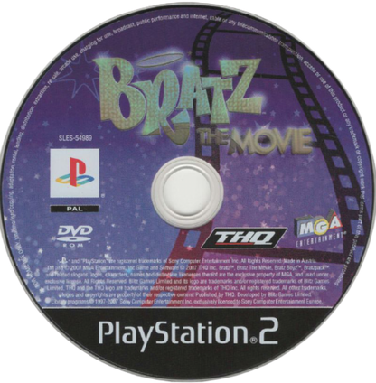 Bratz: The Movie for PlayStation 2 with fashion-focused teen adventure theme disc