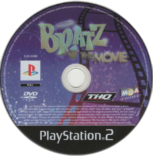 Bratz: The Movie for PlayStation 2 with fashion-focused teen adventure theme disc