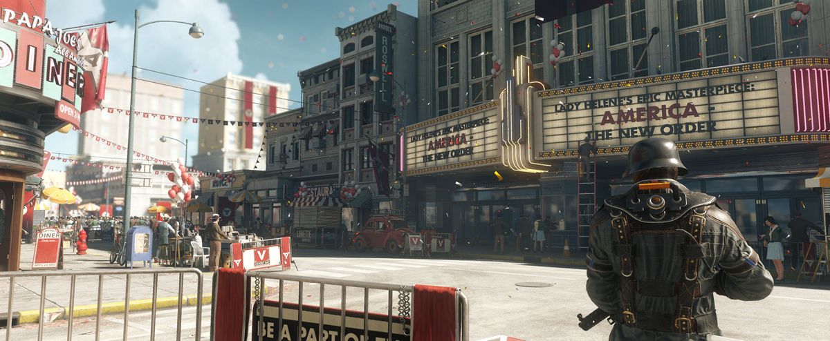 Wolfenstein II: The New Colossus [Collector's Edition] – PlayStation 4 (PS4) video game gameplay, first-person shooter.