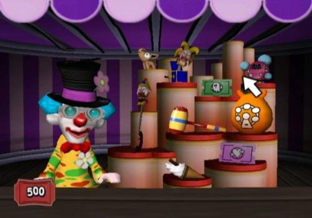 Wonder World Amusement Park gameplay for Nintendo Wii (Wii) featuring carnival‑style mini‑games, colorful rides, and family‑friendly attractions in a whimsical theme park setting.