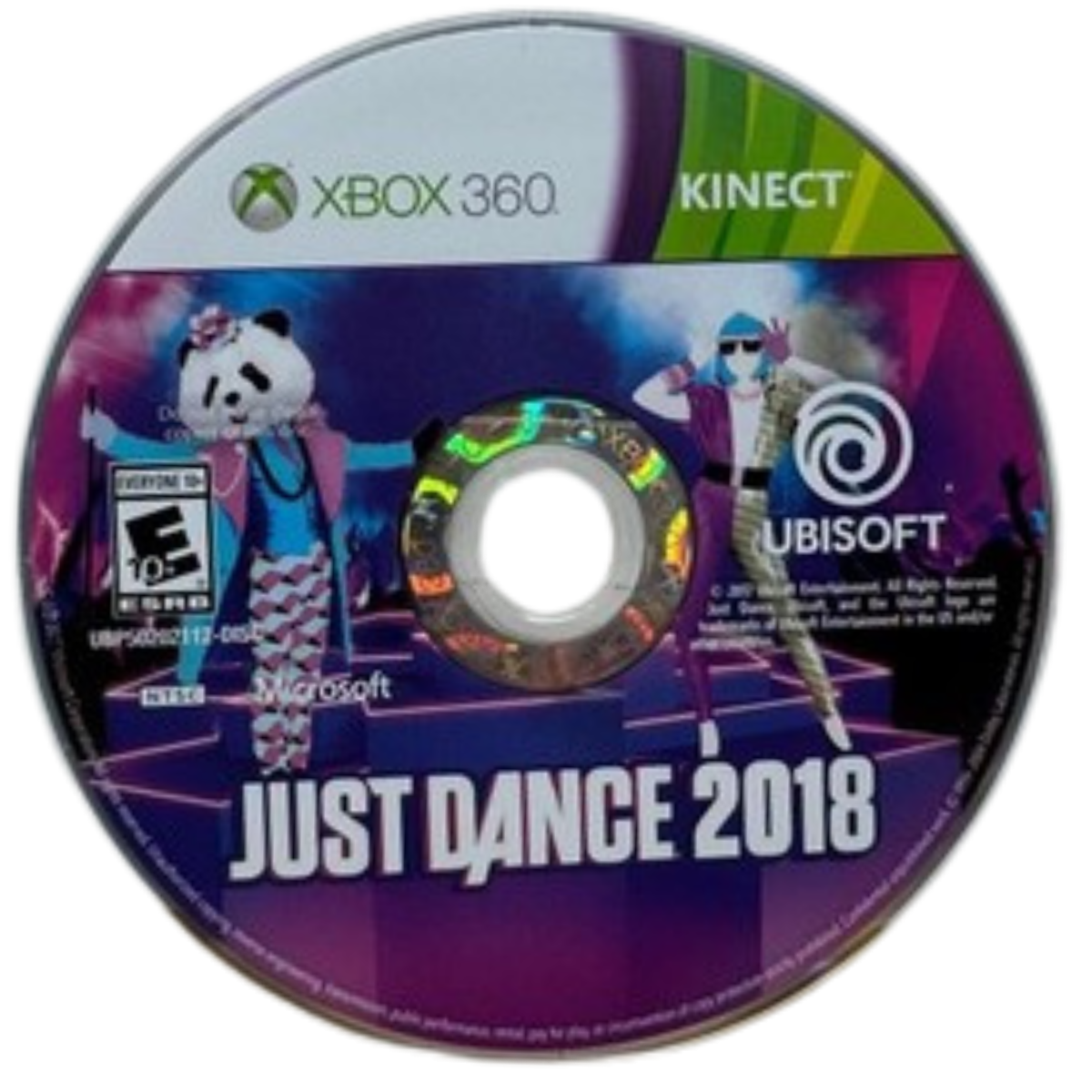 Just Dance 2018 Xbox 360 X360 dance rhythm game featuring hit songs choreographed routines motion controlled gameplay multiplayer dance parties and music video performances retro video game collection collectible gaming appeal disc