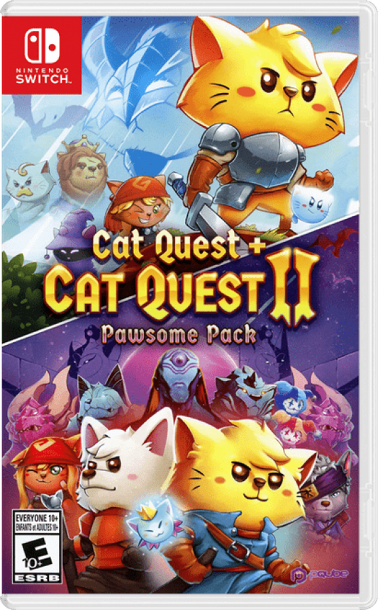 Cat Quest plus Cat Quest II Pawsome Pack cover art for Nintendo Switch NS video game