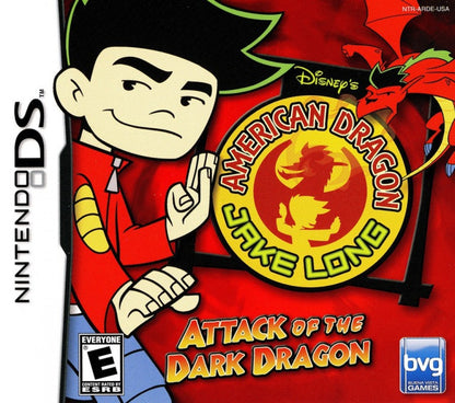 American Dragon Jake Long Attack of the Dark Dragon Nintendo DS action platformer with dragon transformations combat and levels based on the animated series front cover