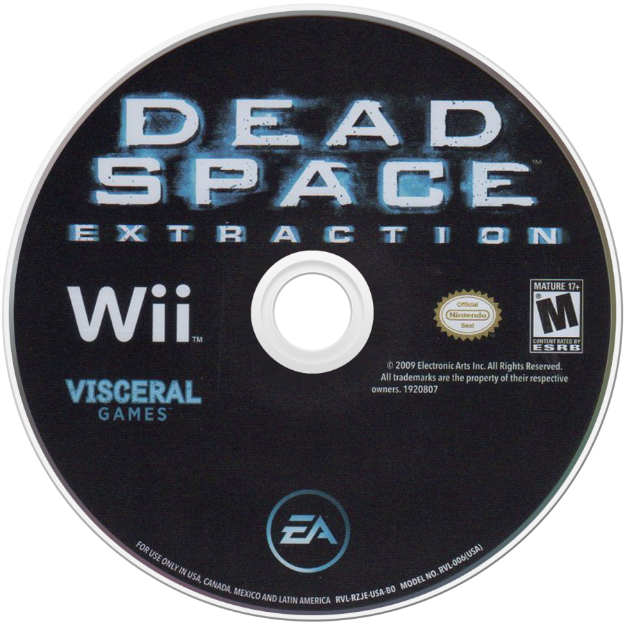 Dead Space Extraction cover disc art for Nintendo Wii (Wii) video game