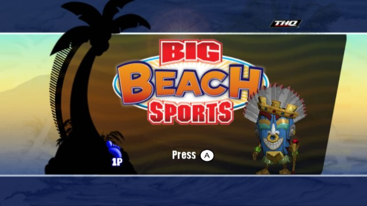Big Beach Sports title screen art for Nintendo Wii (Wii) video game