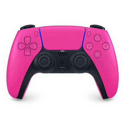 PlayStation 5 DualSense Wireless Controller Nova Pink official accessory immersive gaming haptic feedback adaptive triggers built-in microphone create button front of controller