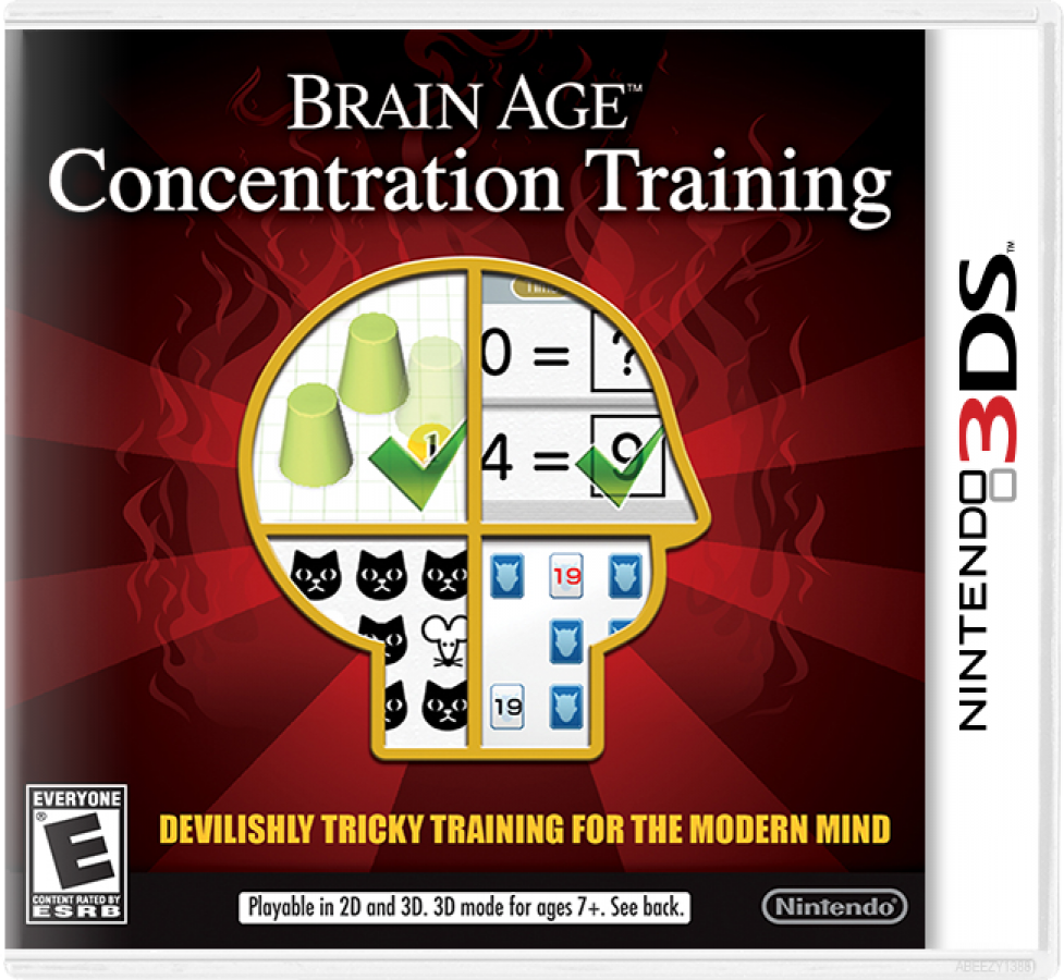 Brain Age Concentration Training cover art for Nintendo 3DS (3DS) video game