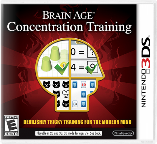 Brain Age Concentration Training cover art for Nintendo 3DS (3DS) video game