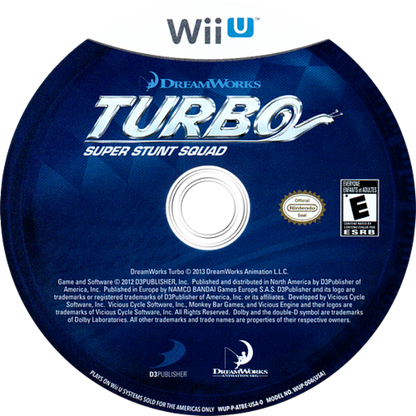 Turbo Super Stunt Squad disc art for Nintendo Wii U (WiiU) video game 