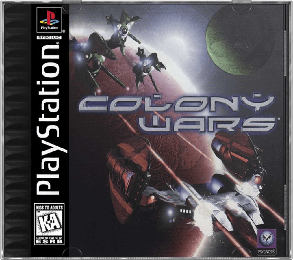 Colony Wars PlayStation 1 space combat flight simulator video game Psygnosis interstellar warfare campaign cover art 