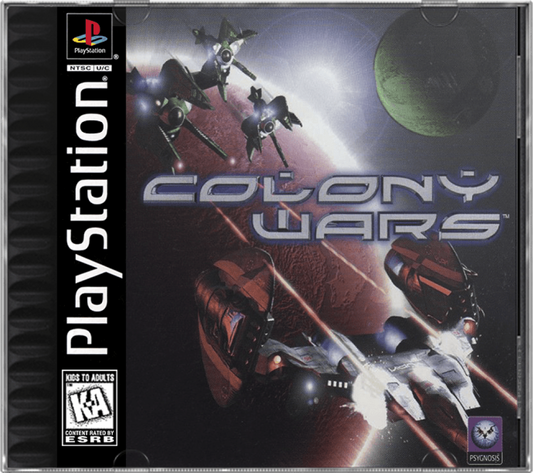 Colony Wars PlayStation 1 space combat flight simulator video game Psygnosis interstellar warfare campaign cover art 