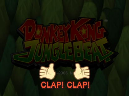 Donkey Kong Jungle Beat gameplay for  GameCube (GC) game featuring rhythm-based platforming action using bongo controller gameplay