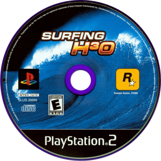 Surfing H30 – PlayStation 2 (PS2) video game disc, extreme sports surfing.
